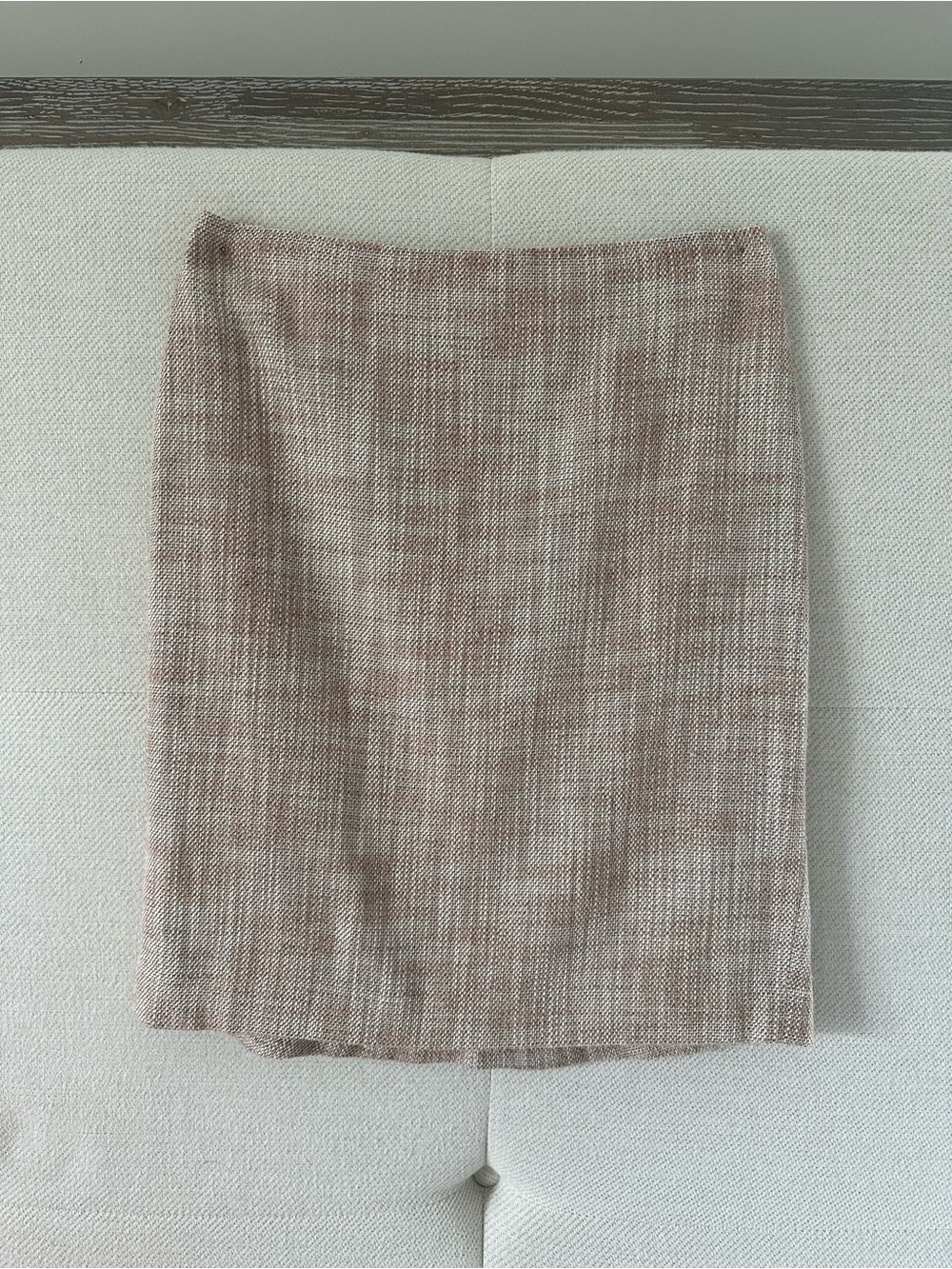 Ann Taylor Classic Textured Straight Skirt in Taupe